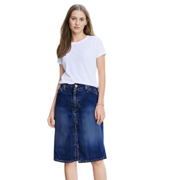 Paris Blues Y2K Distressed Denim Skirt - Picture 1 of 11